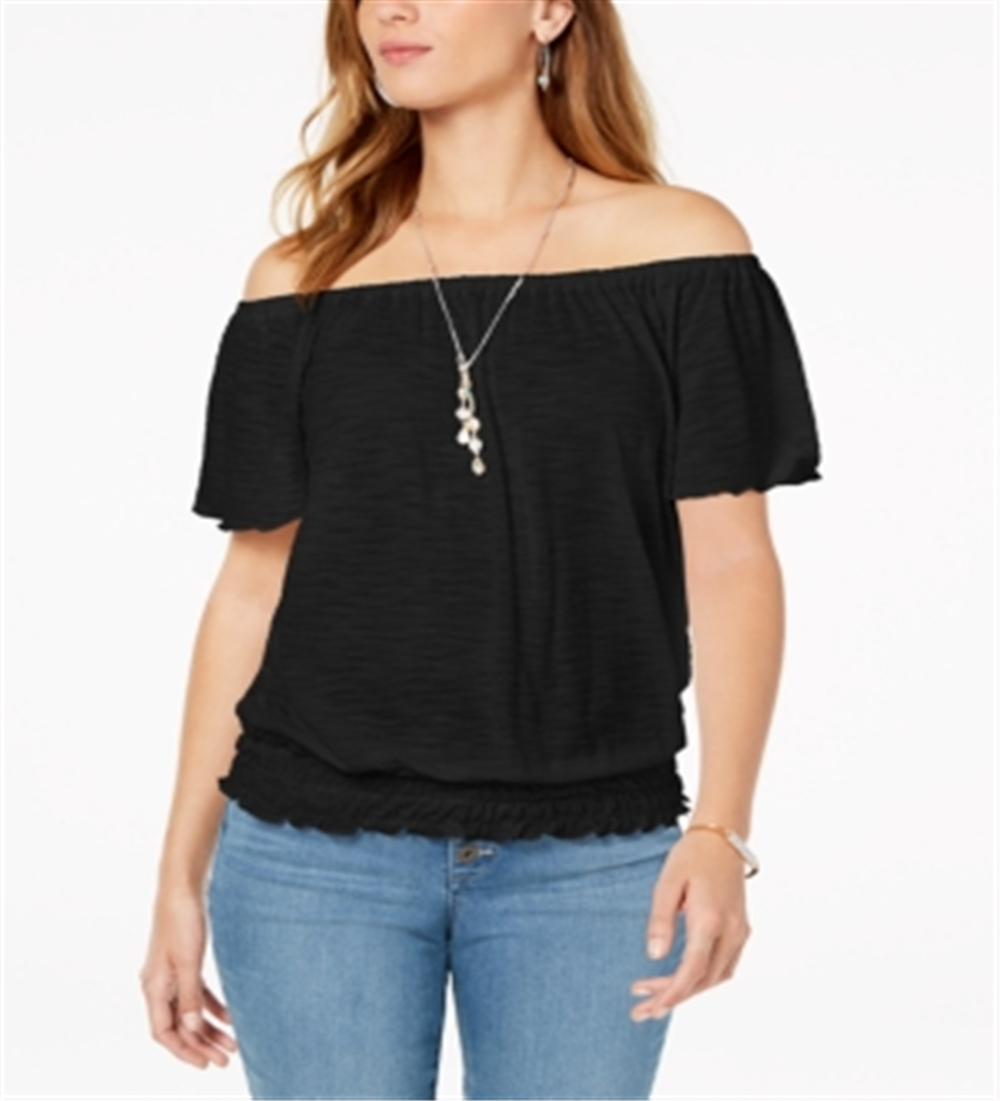 Top conversível tomara que caia feminino Style &amp; Co, preto, tamanho XX-G