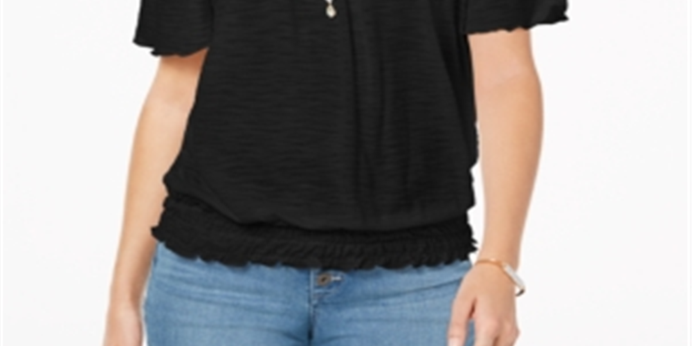 Top conversível tomara que caia feminino Style &amp; Co, preto, tamanho XX-G