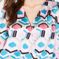 Blusa feminina Petite com estampa sintética e transpassada da Inc International Concepts - Azul favo de mel, tamanho Petite Médio