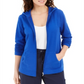 Karen Scott Moletom com capuz feminino com zíper frontal, roxo, tamanho extragrande