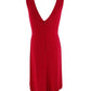 Vestido Ralph Lauren Feminino com Broche de Cristal e Babados Vermelho Tamanho 18