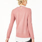 Suéter feminino Charter Club de cashmere com detalhes em camadas, rosa, tamanho pequeno P/M