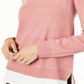Suéter feminino Charter Club de cashmere com detalhes em camadas, rosa, tamanho pequeno P/M
