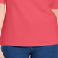 Blusa feminina Karen Scott com decote em V e detalhes em botões, laranja, tamanho pequeno médio