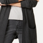 Cardigan longo com costura térmica feminino Style &amp; Co, cinza, tamanho médio