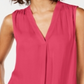 Blusa regata feminina Alfani com decote em V, rosa, tamanho pequeno P/M