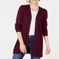 Karen Scott Cardigan Feminino Frente Aberta Vermelho Tamanho P