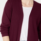 Karen Scott Cardigan Feminino Frente Aberta Vermelho Tamanho P
