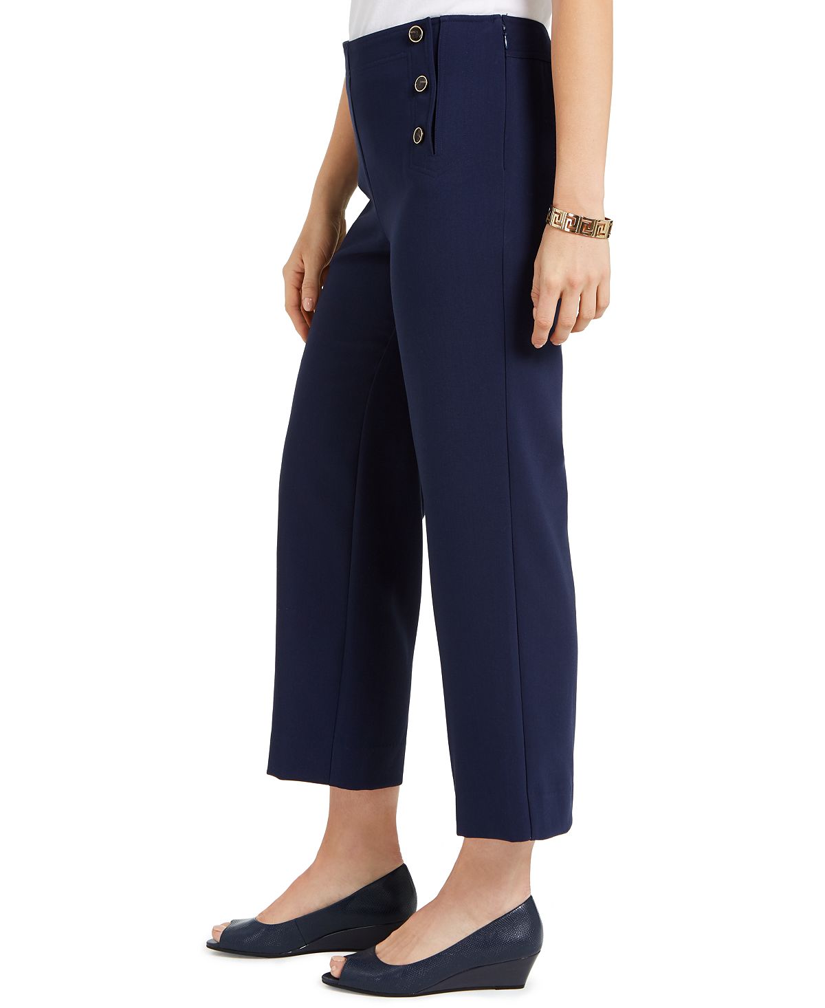 Calça curta feminina Charter Club Sailor Azul Tamanho 16 Petite
