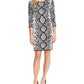 Vestido curto feminino Vince Camuto com estampa animal - cinza, tamanho XS