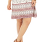 Vestido camponês estampado pequeno estilo &amp; co, manga 3/4, marrom, tamanho pequeno P