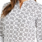 Camisa feminina Charter Club com mangas curtas e estampadas, tamanho pequeno, branca