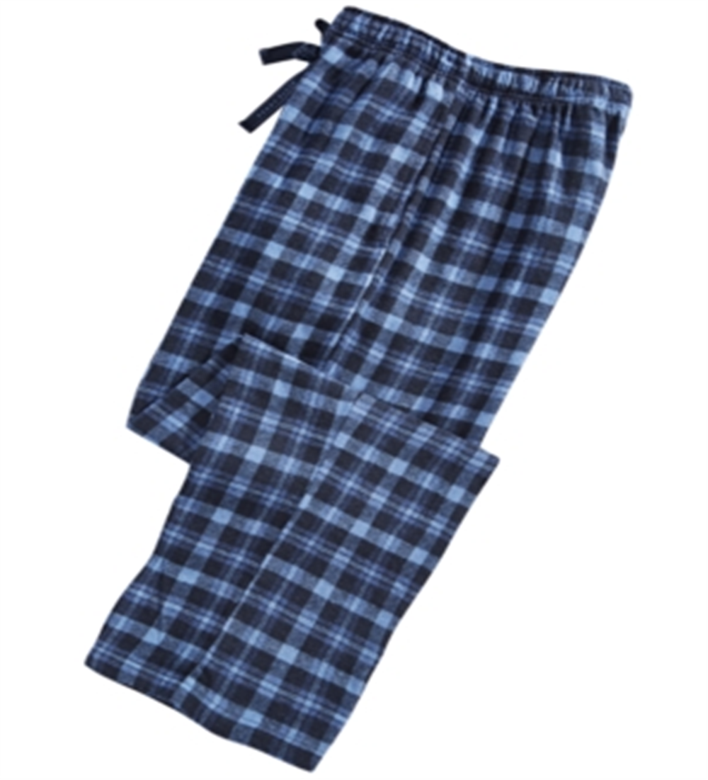 Calça de dormir Perry Ellis masculina de flanela Comfort Fit, azul, tamanho pequeno