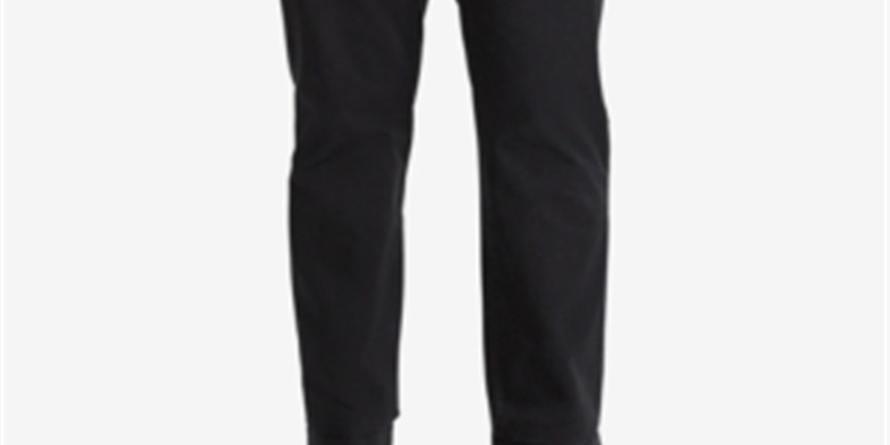 Calça chino Polo Ralph Lauren masculina, tamanho grande e alto, corte clássico, preta, tamanho 44x32