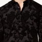 Camisa masculina estampada com estampa paisley grande e alta da INC International Concepts, preta, tamanho 4XLT