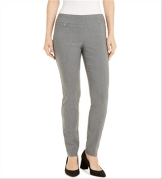 Calça skinny Alfani Curvy Pull-on feminina, cinza, tamanho 16