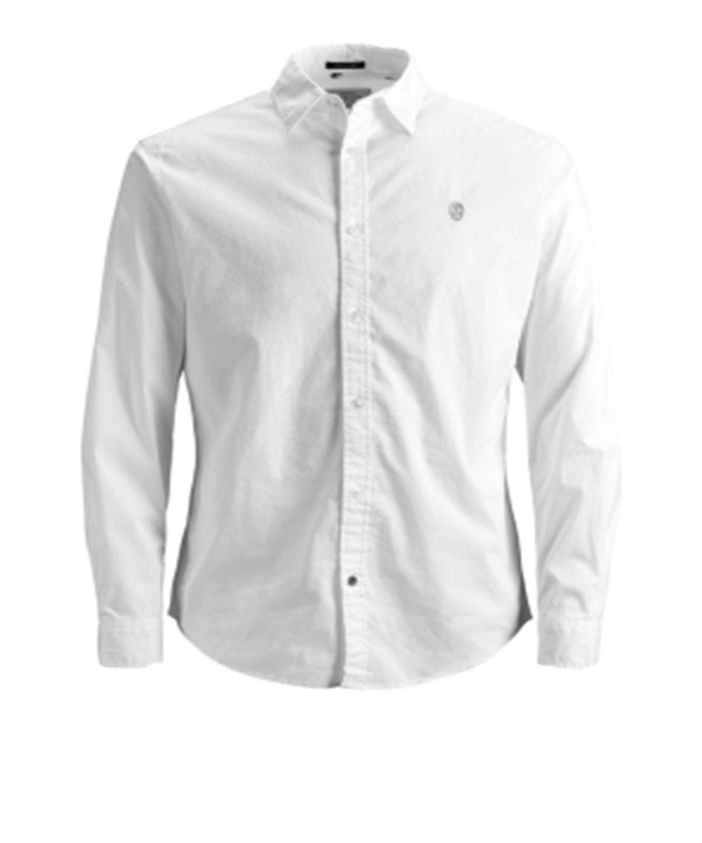 Camisa Slim Fit Masculina Jack &amp; Jones com Detalhes de Caveira Branca Tamanho X-G