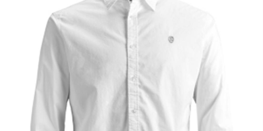Camisa Slim Fit Masculina Jack &amp; Jones com Detalhes de Caveira Branca Tamanho X-G