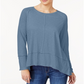 Estilo &amp; Co Feminino Algodão Cano Alto Cano Baixo Azul Tamanho X-S