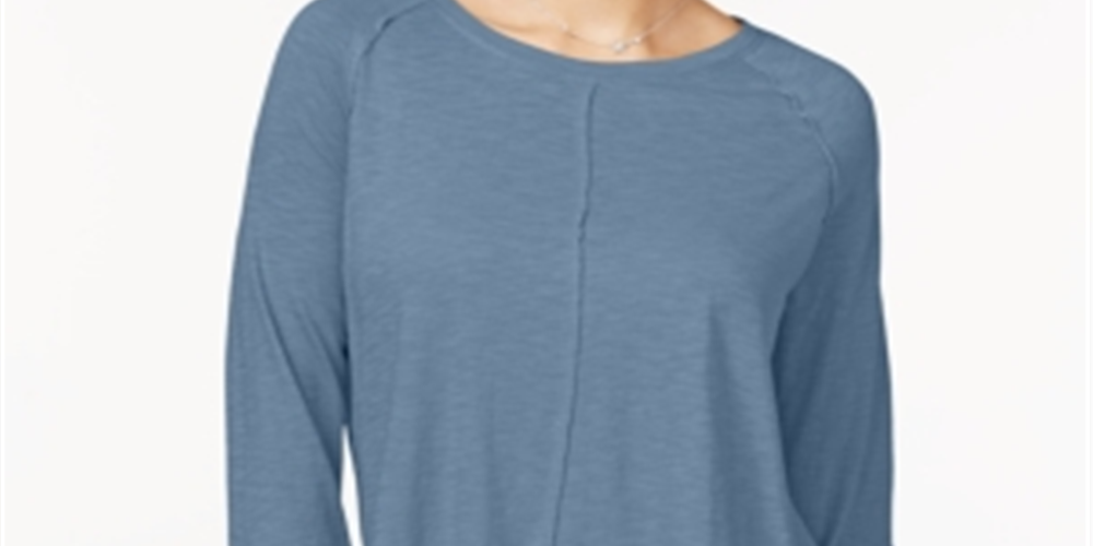 Estilo &amp; Co Feminino Algodão Cano Alto Cano Baixo Azul Tamanho X-S