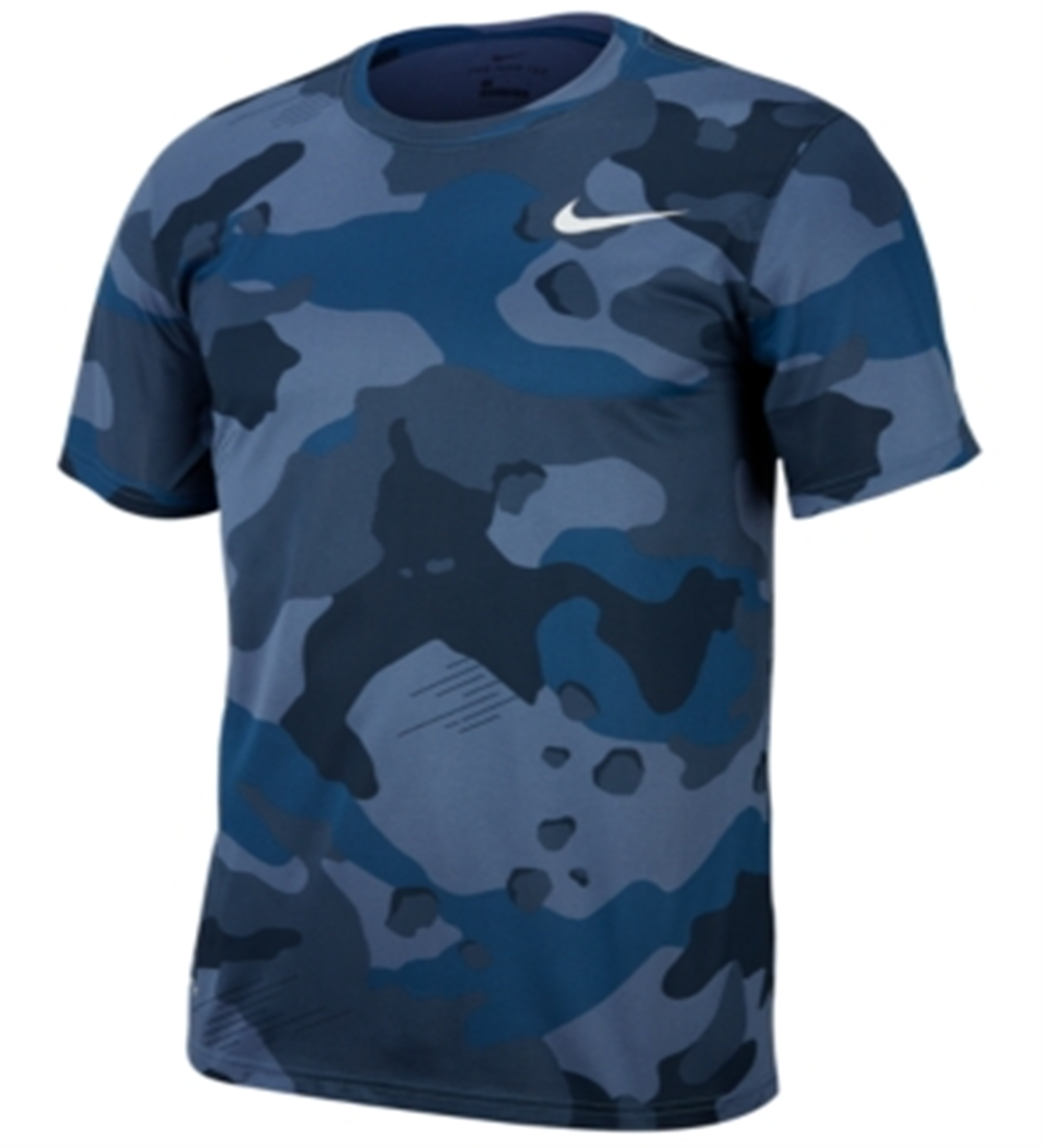 Camiseta Nike Masculina Big Tall Dry Tee Legend Camuflagem AOP Azul Tamanho Grande