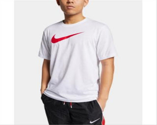 Camiseta de basquete Nike Dri-FIT Logo masculina, branca, tamanho grande