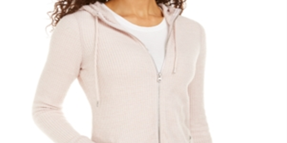 Blusa com capuz e manga comprida com zíper Ideology feminina, rosa, tamanho grande