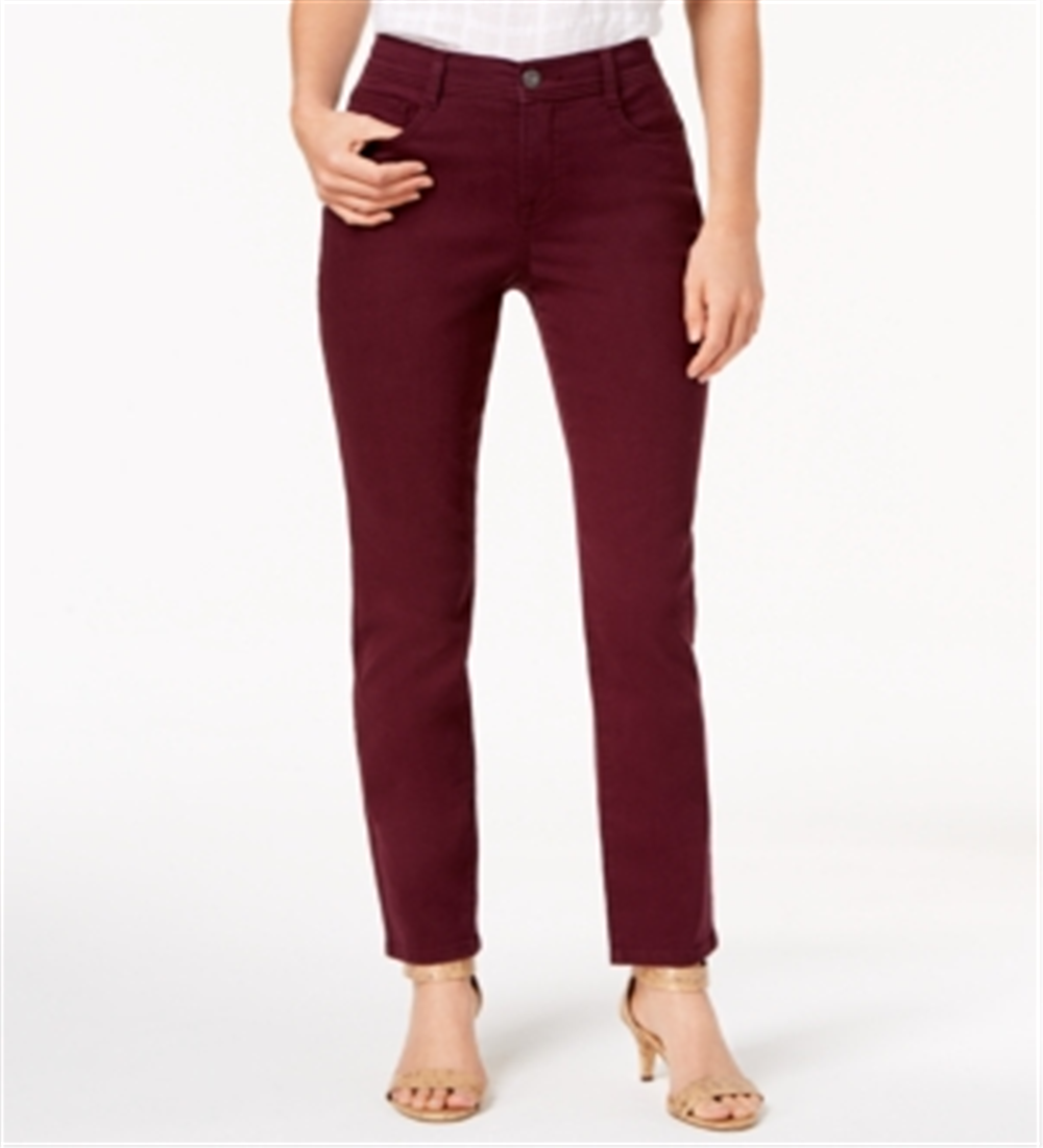 Jeans feminino Style &amp; Co Tummy Control Roxo Tamanho 6 Petite