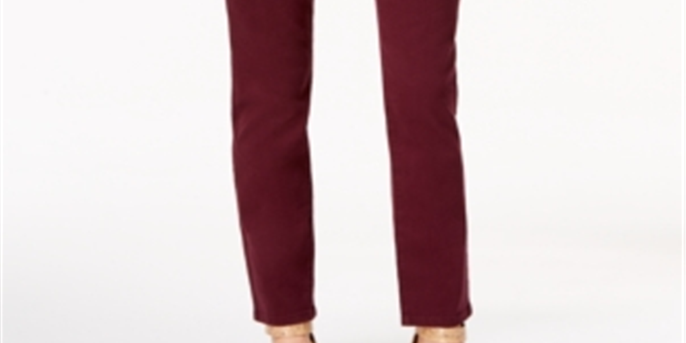 Jeans feminino Style &amp; Co Tummy Control Roxo Tamanho 6 Petite