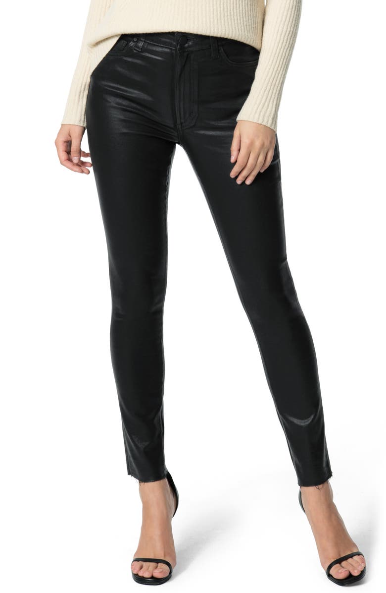 Calça jeans feminina Joe's Jeans Charlie com corte no tornozelo, preta, tamanho 27