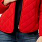 Jaqueta bomber acolchoada esportiva feminina Tommy Hilfiger vermelha tamanho pequeno