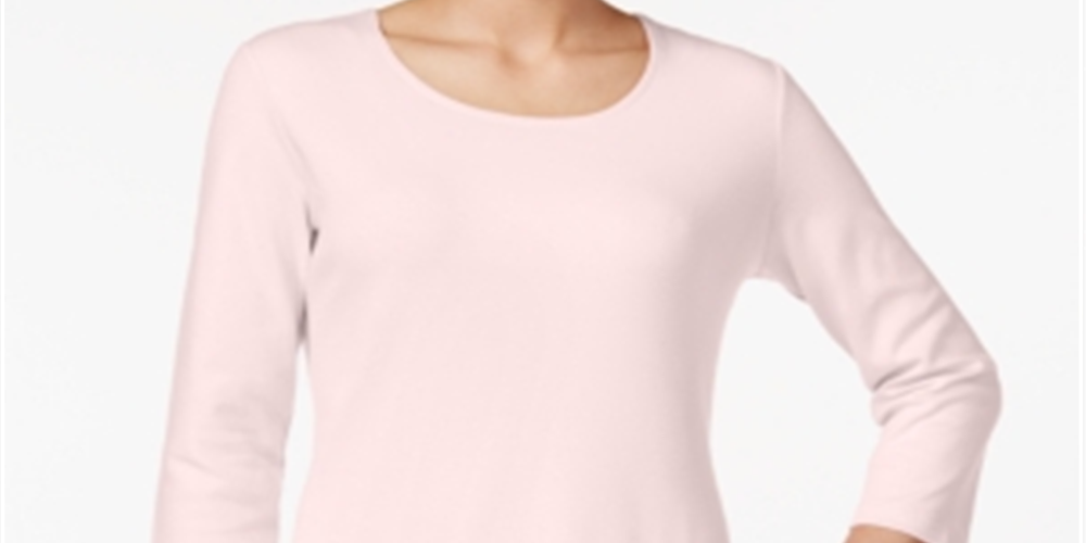 Karen Scott Top Feminino Decote Redondo Rosa Tamanho Grande