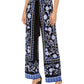 Calça feminina larga com amarração INC International Concepts, preta, tamanho grande