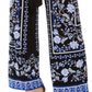 Calça feminina larga com amarração INC International Concepts, preta, tamanho grande