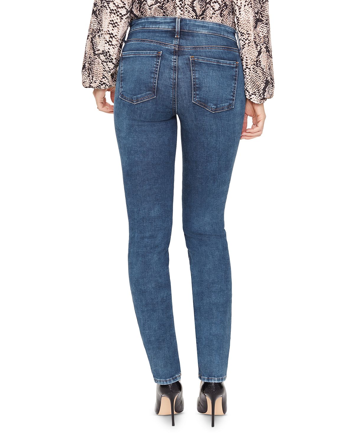 Calça Jeans Slim Fit Sheri Feminina NYDJ Azul Tamanho 0