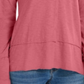 Túnica feminina com decote aberto e estilo estilo &amp; co, rosa, tamanho pequeno