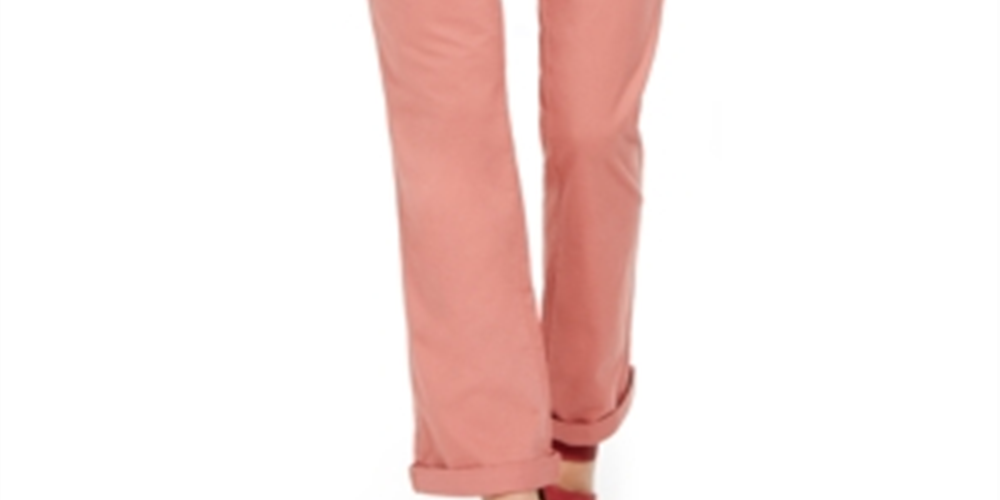 Calça Chino Bootcut Feminina Style &amp; Co Rosa Tamanho 6