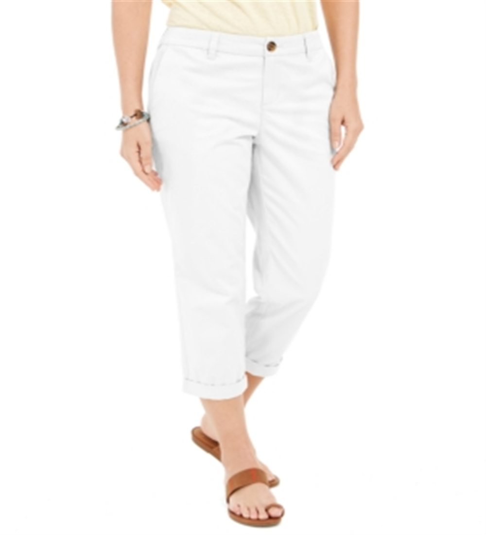 Calça Capri Chino Feminina Style &amp; Co Branca Tamanho 4