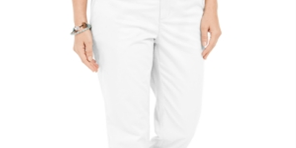 Calça Capri Chino Feminina Style &amp; Co Branca Tamanho 4