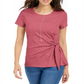 Top feminino com amarração lateral estilo &amp; co, rosa, tamanho médio