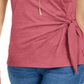 Top feminino com amarração lateral estilo &amp; co, rosa, tamanho médio