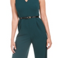 Macacão Calvin Klein Feminino Gola V com Cinto Verde Tamanho 4-P