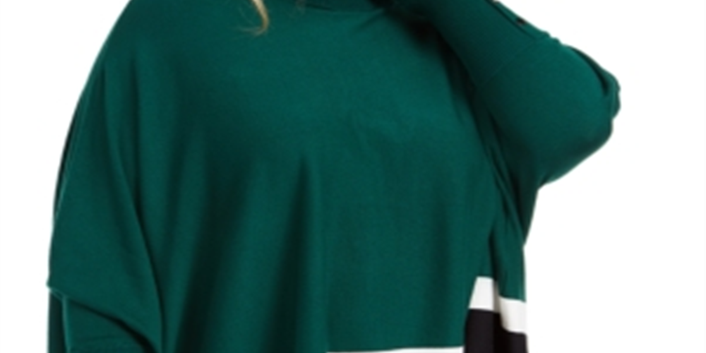 Poncho Alfani Feminino Colorblock Verde Tamanho -2X