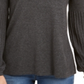 Suéter túnica feminino com manga bispo Style &amp; Co, cinza, tamanho 2XL