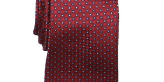 Gravata profissional Nautica Whitney Mini Business Masculina Vermelha Tamanho Regular