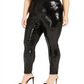 Calça feminina plus size com lantejoulas da INC International Concepts, preta, tamanho 3X