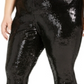 Calça feminina plus size com lantejoulas da INC International Concepts, preta, tamanho 3X