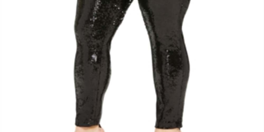 Calça feminina plus size com lantejoulas da INC International Concepts, preta, tamanho 3X