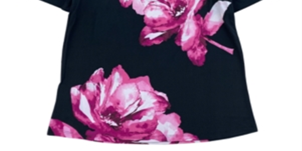 Blusa feminina floral ombro a ombro, preta, tamanho pequeno, da INC International Concepts