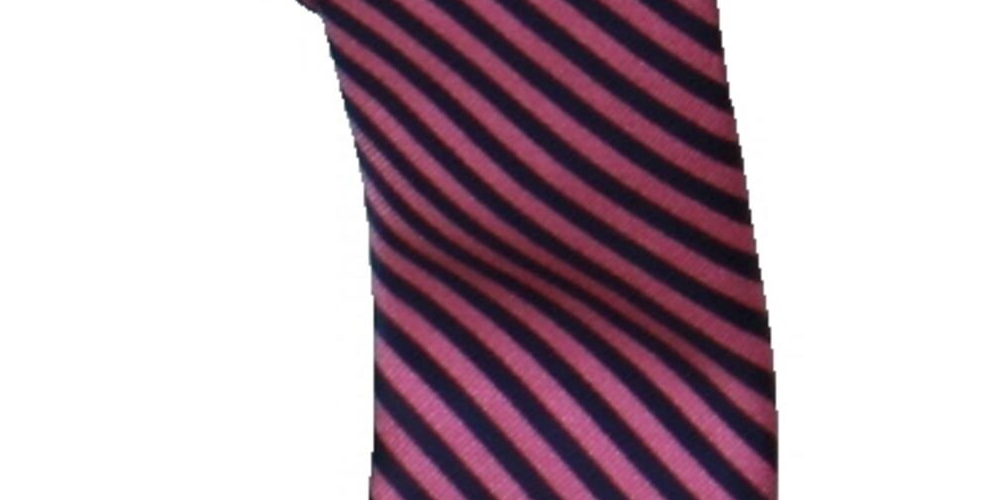 Gravata social listrada Huma masculina Nautica, rosa, tamanho regular